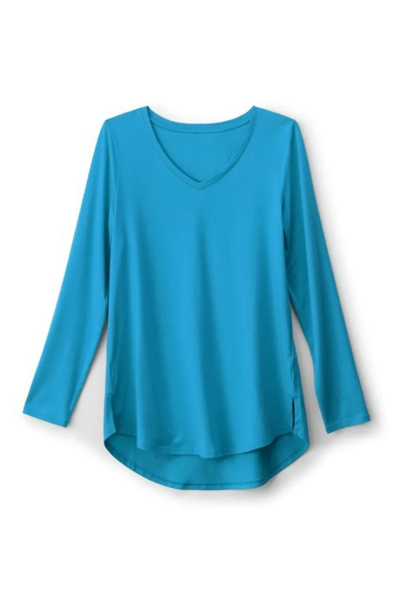 Camiseta de Algodón Pima Isabel - Mangas Largas Suaves para Look Casual Elegante