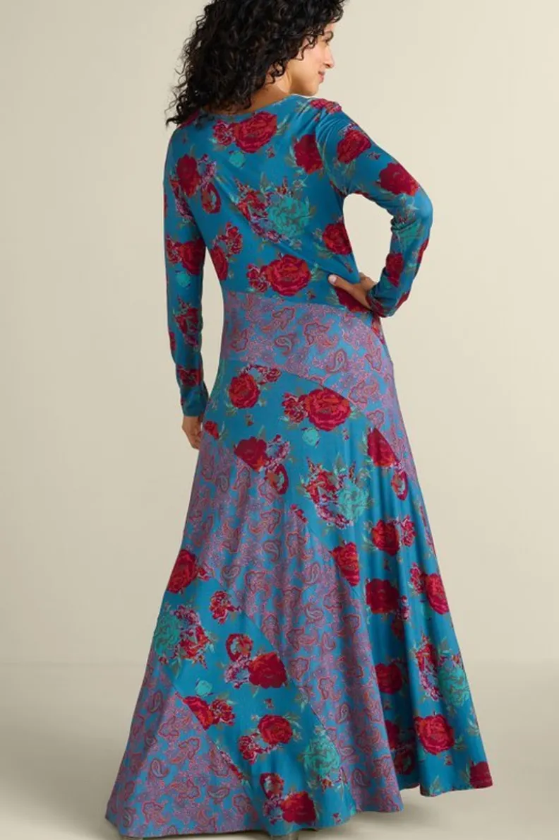 Vestido Ismerelda de Soft Surroundings - Elegancia en Azul Marino Profundo con Detalles Fluidosc