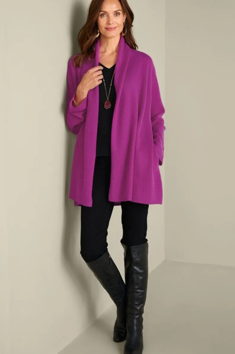Suéteres y Cárdigans · Abrigo Largo Izzy en Cachemira Ultra Suave - Diseño Cálido de Soft Surroundings