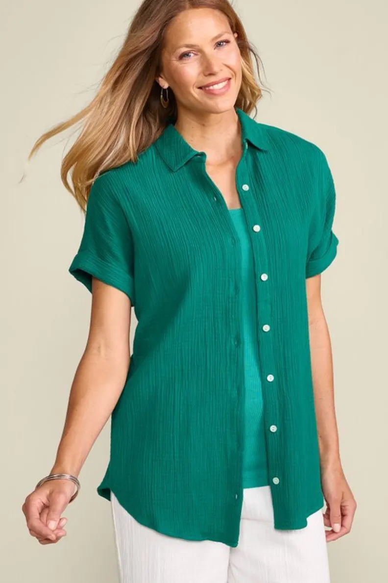 Blusa Je Veux en Tejido de Gasa - Diseño Fresco y Ligero por Soft Surroundings