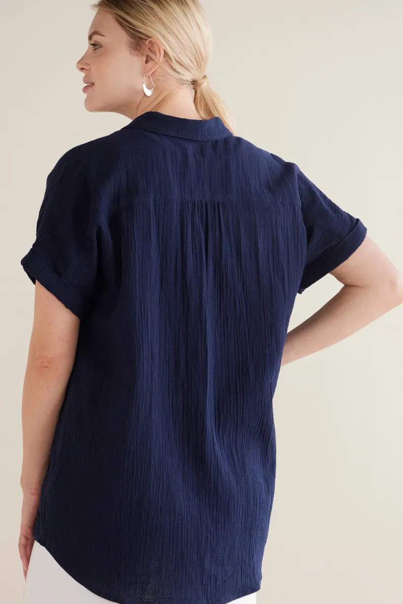 Blusa Je Veux en Tejido de Gasa - Diseño Fresco y Ligero por Soft Surroundings