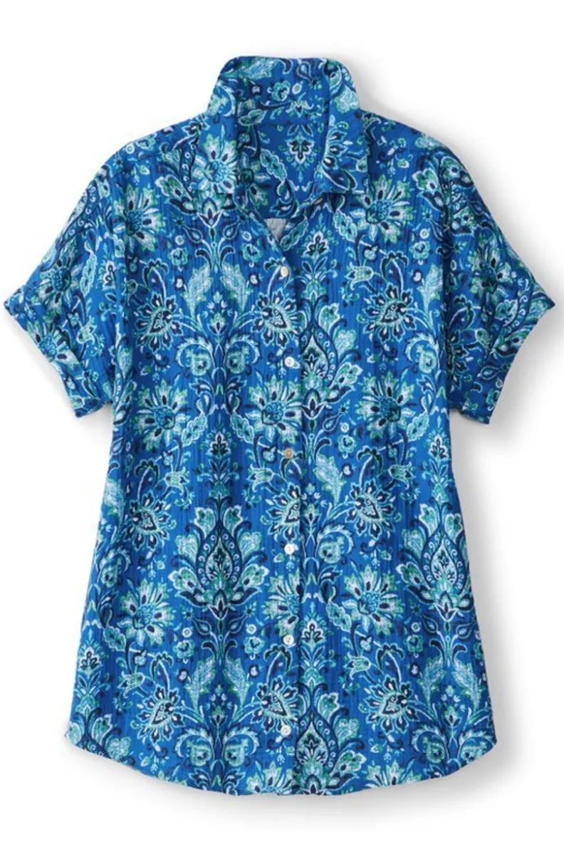 Blusa Je Veux en Tejido de Gasa - Diseño Fresco y Ligero por Soft Surroundings