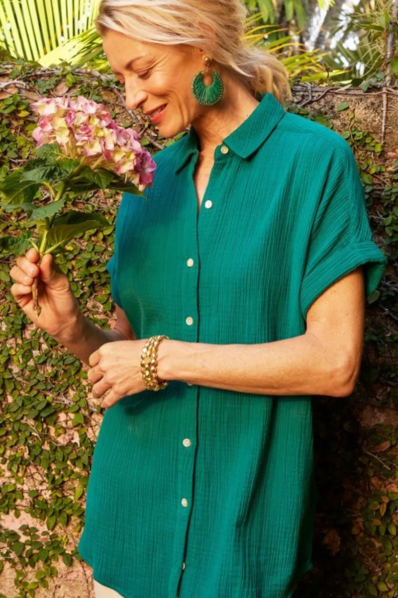 Blusa Je Veux en Tejido de Gasa - Diseño Fresco y Ligero por Soft Surroundings