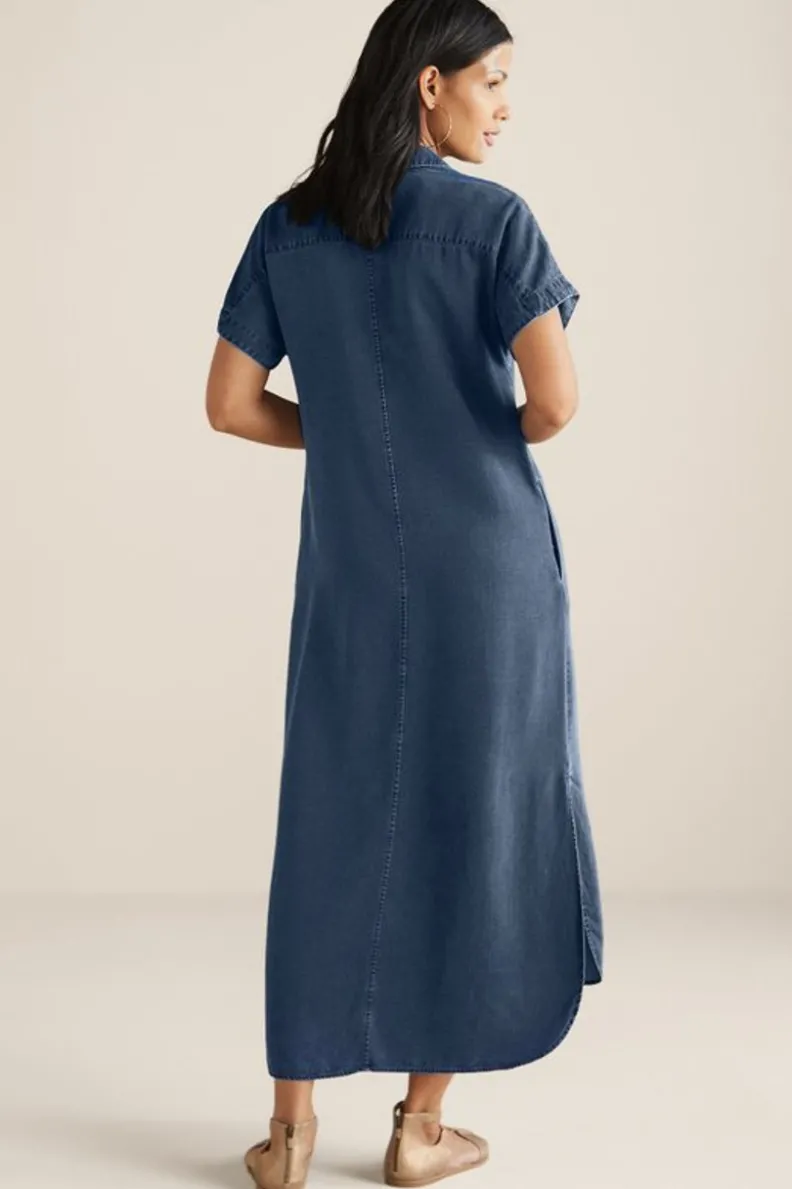 Vestido Camisero Mid-Length Soft Surroundings - Estilo Francés 