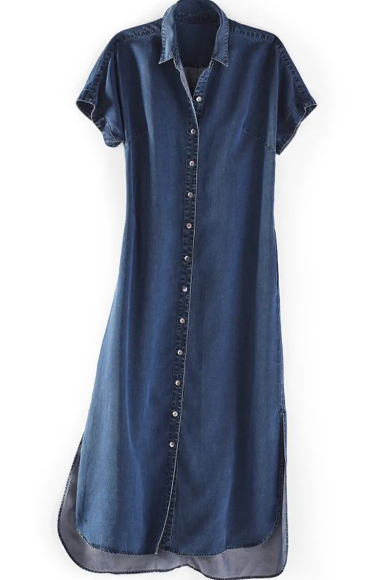 Vestido Camisero Mid-Length Soft Surroundings - Estilo Francés 