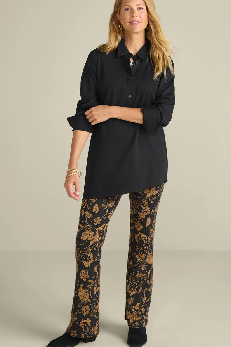 Túnica Asimétrica Jeanne de Soft Surroundings - Diseño Único en Ébano para Estilizar Tu Look