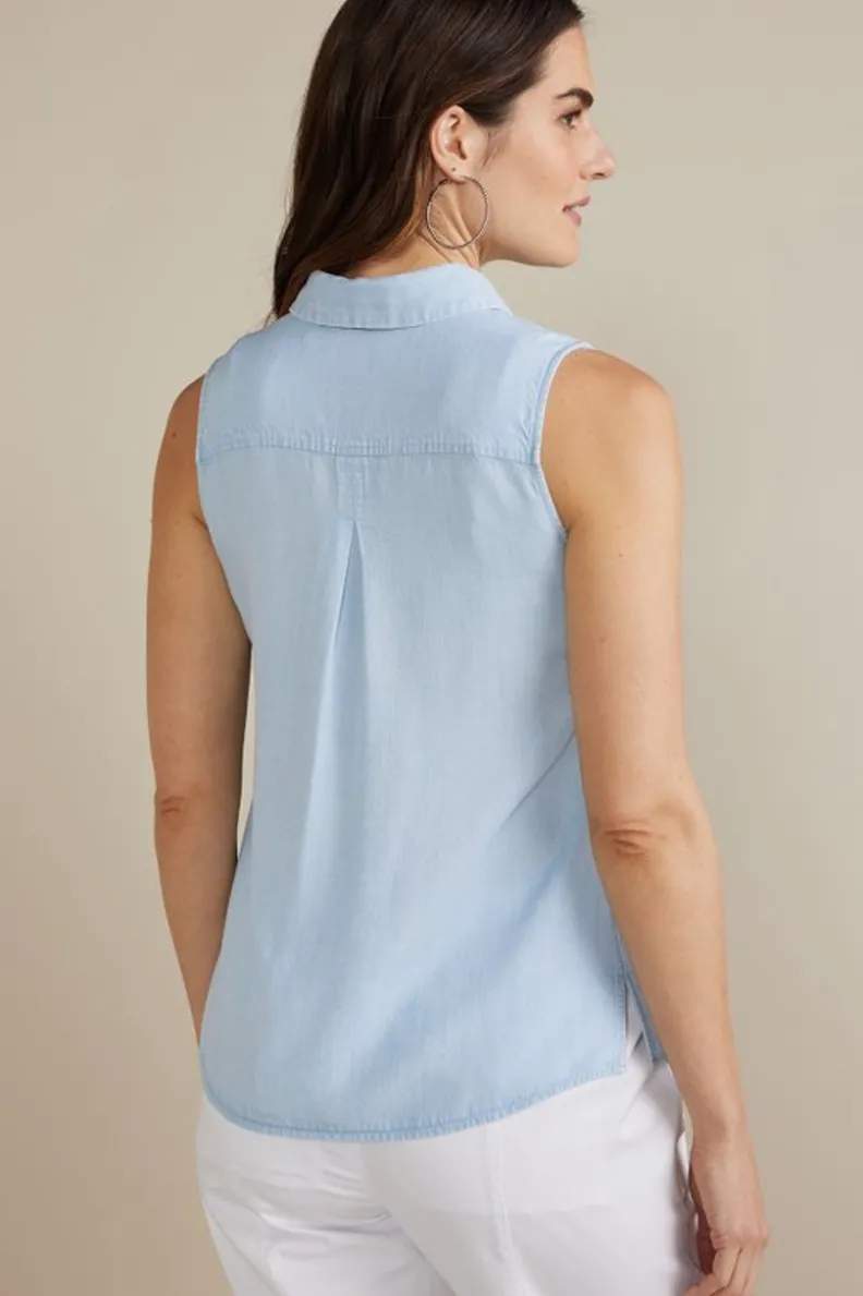 Camiseta Ligera Jennifer Tencel - Chambray Claro de Entornos Suaves