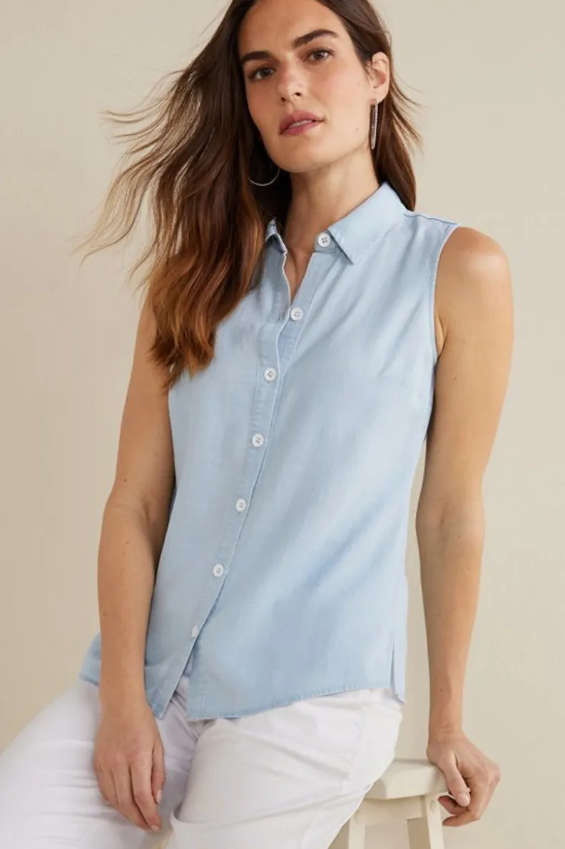 Camiseta Ligera Jennifer Tencel - Chambray Claro de Entornos Suaves