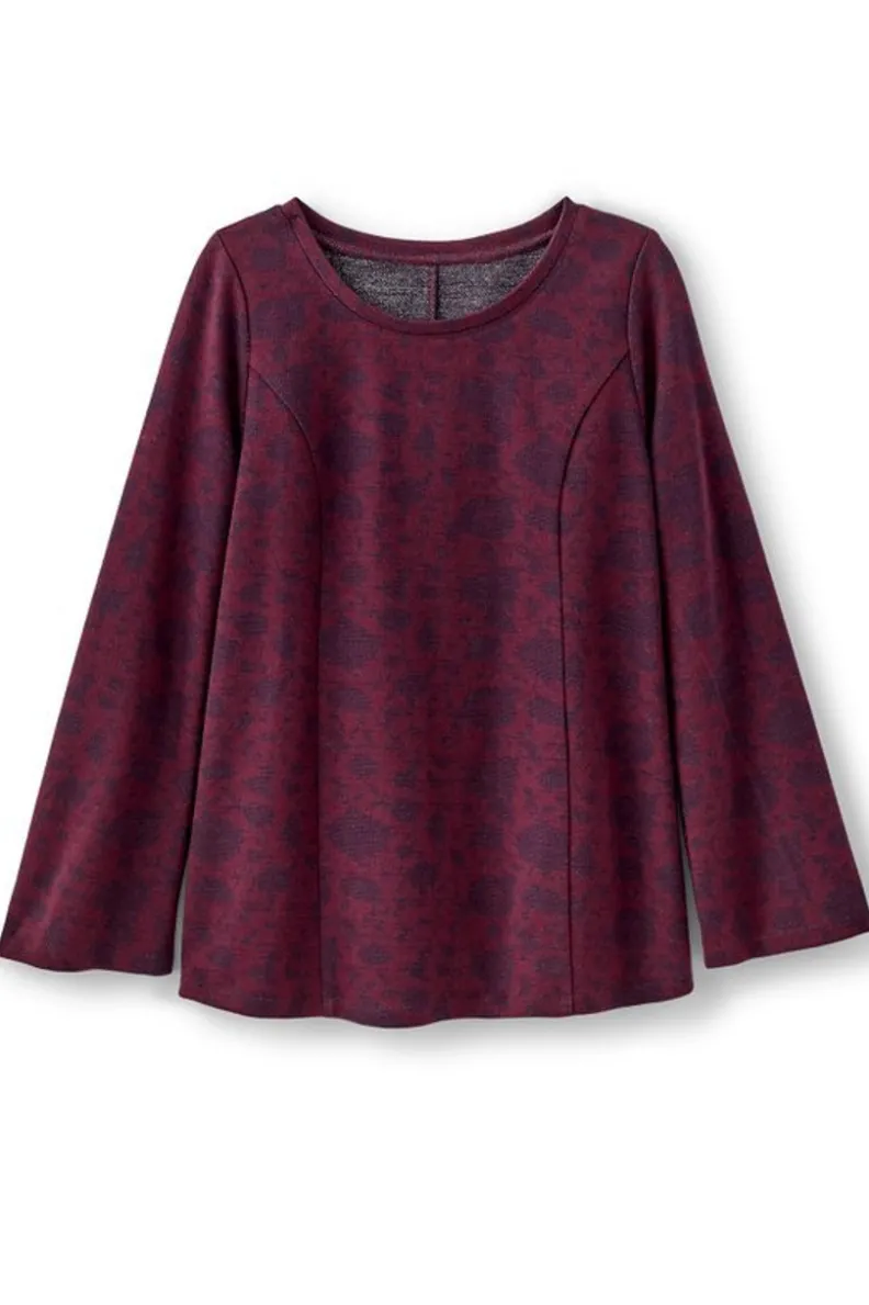 Blusa Jacquard Jeri de Ambientes Suaves - Estampado Multifloral con Tejido Ligero