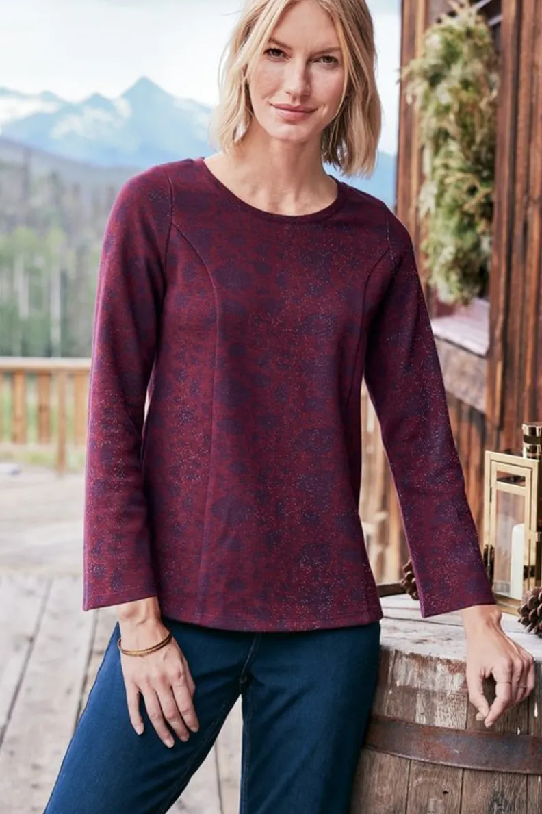 Blusa Jacquard Jeri de Ambientes Suaves - Estampado Multifloral con Tejido Ligero