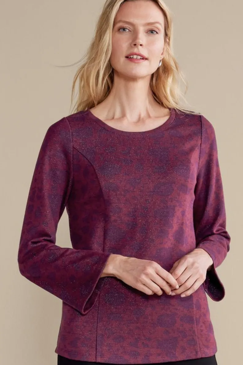 Blusa Jacquard Jeri de Ambientes Suaves - Estampado Multifloral con Tejido Ligero