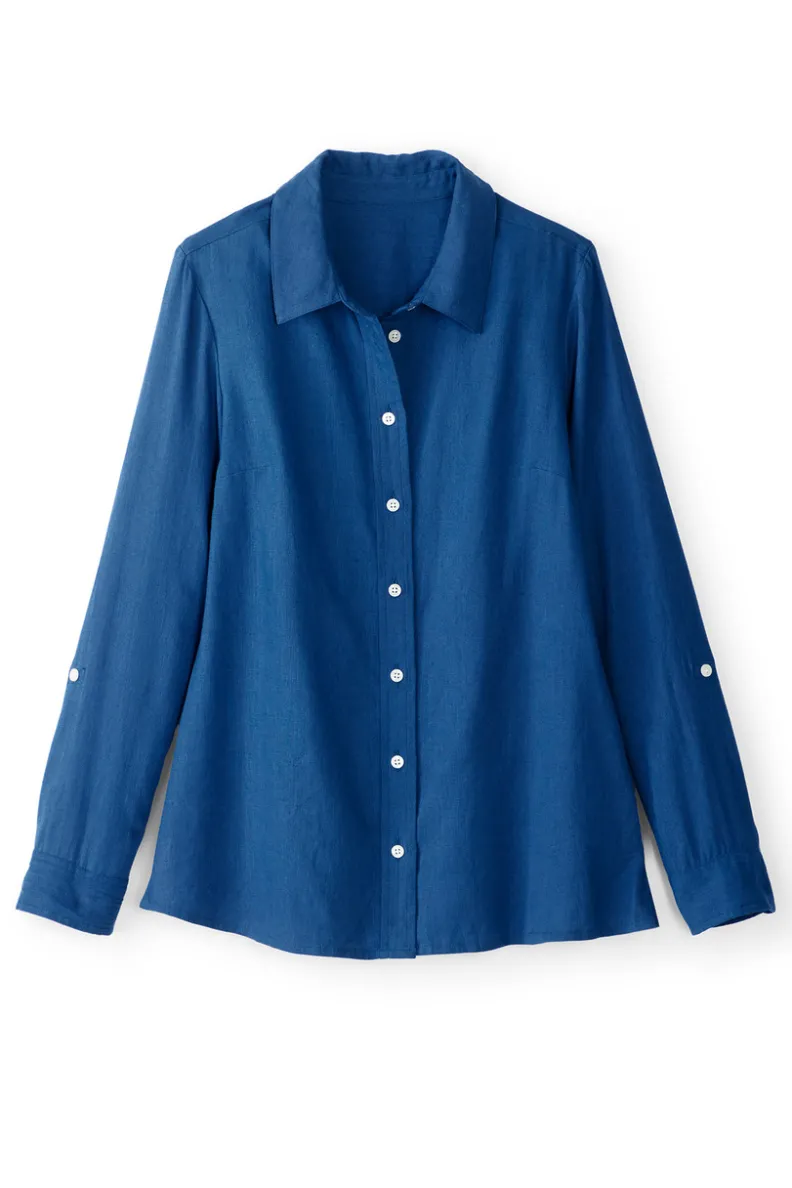 Camisa Jordan en Lino Fresco - Elegancia Suave de Soft Surroundings