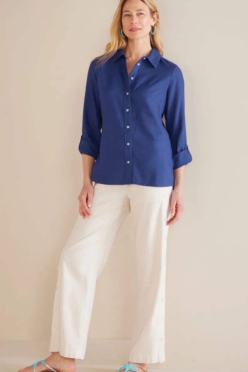 Camisa Jordan en Lino Fresco - Elegancia Suave de Soft Surroundings