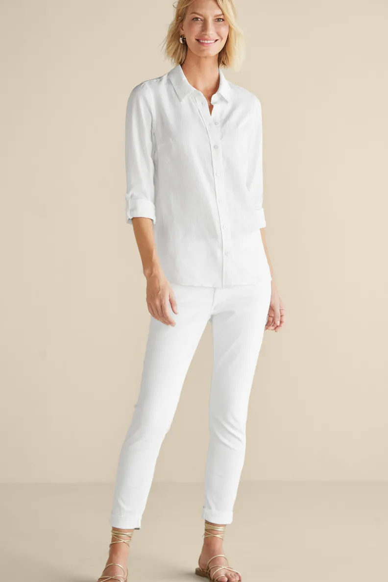 Camisa Jordan en Lino Fresco - Elegancia Suave de Soft Surroundings