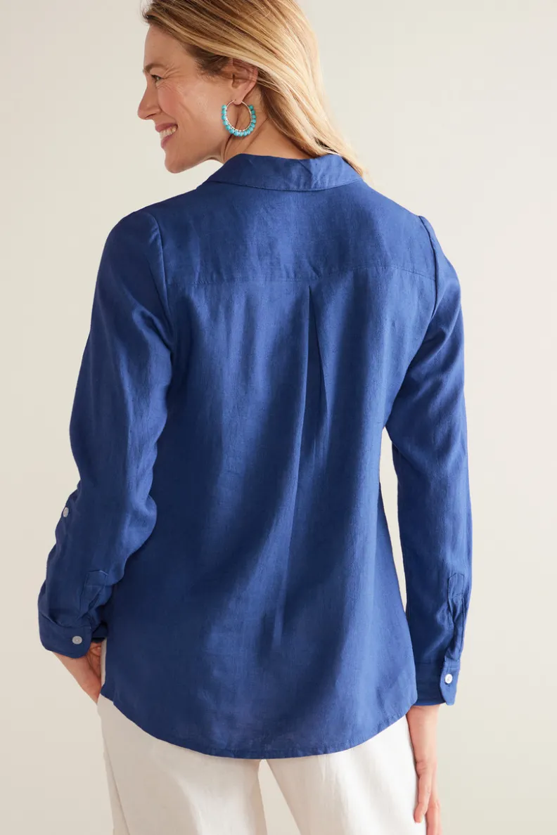 Camisa Jordan en Lino Fresco - Elegancia Suave de Soft Surroundings