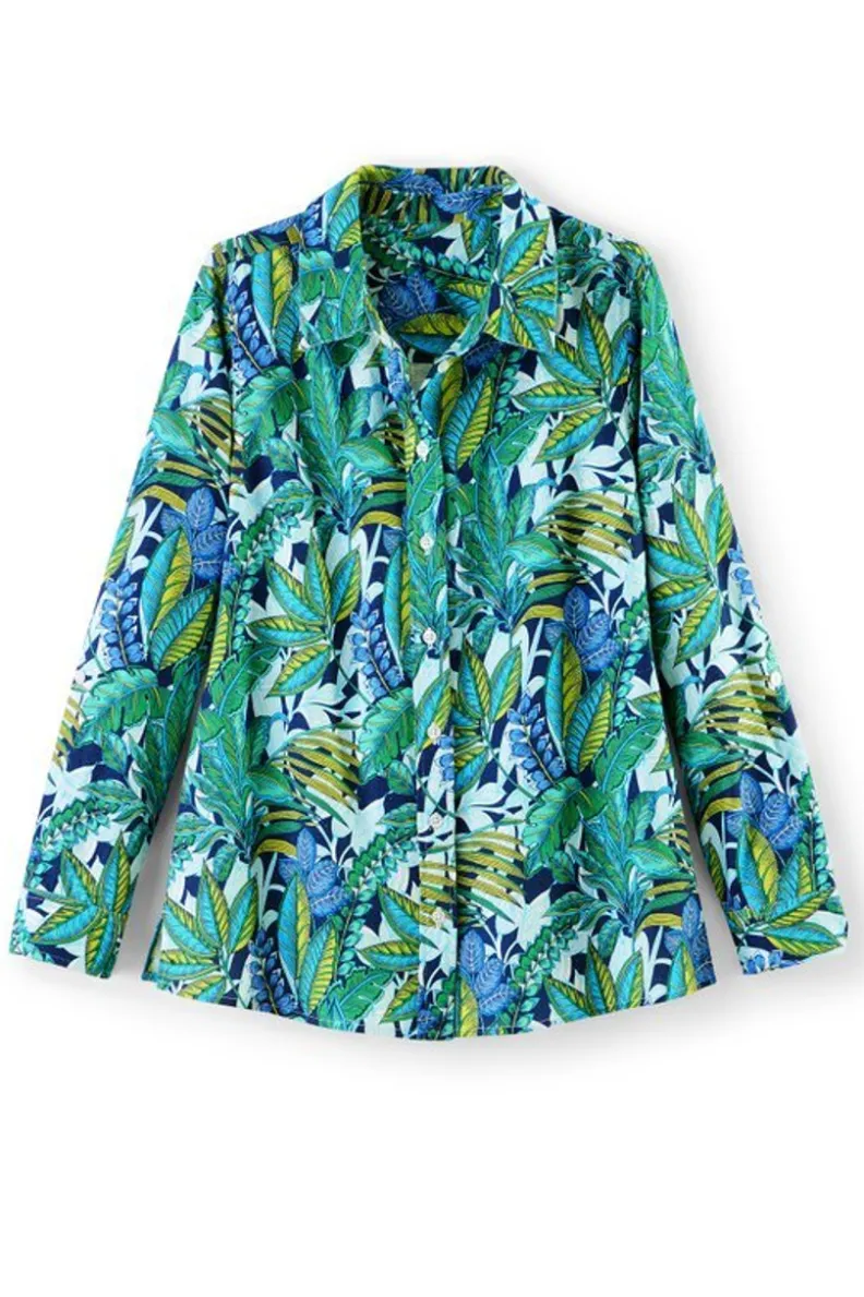 Camisa Jordan en Lino Fresco - Elegancia Suave de Soft Surroundings