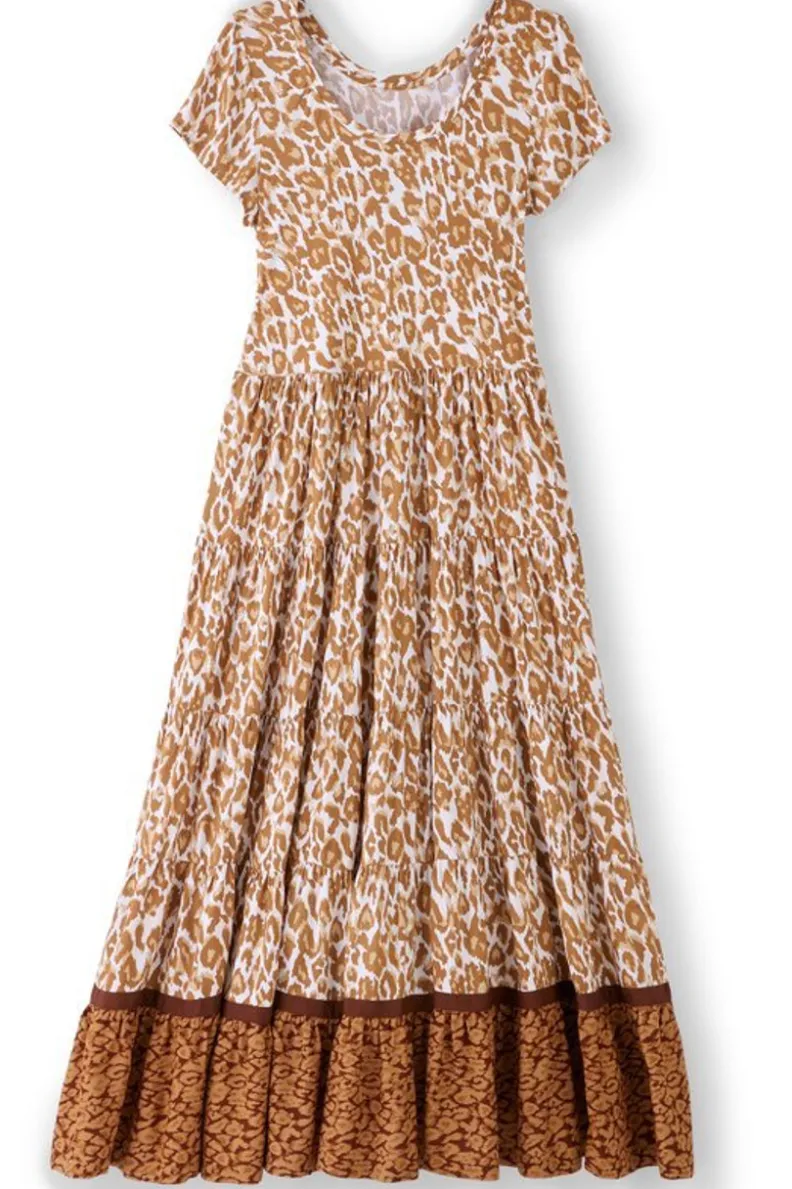 Vestido Kara de Soft Surroundings - Elegancia y comodidad en verde azulado vibrante con estampado jacobeo