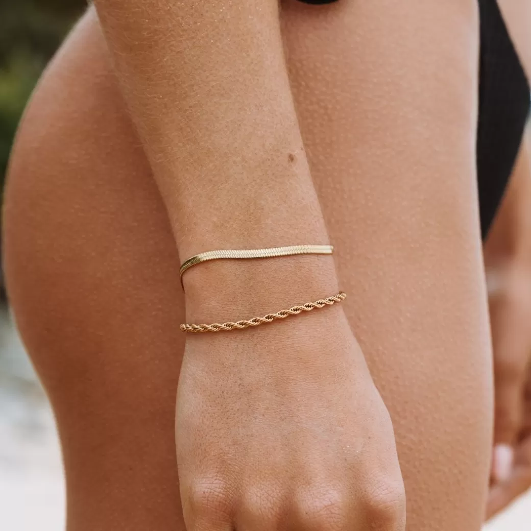 Pulsera Hawaiana con Diseño Espiga de Kauai - Joyería Atolea Colección Especial

（：：1. 