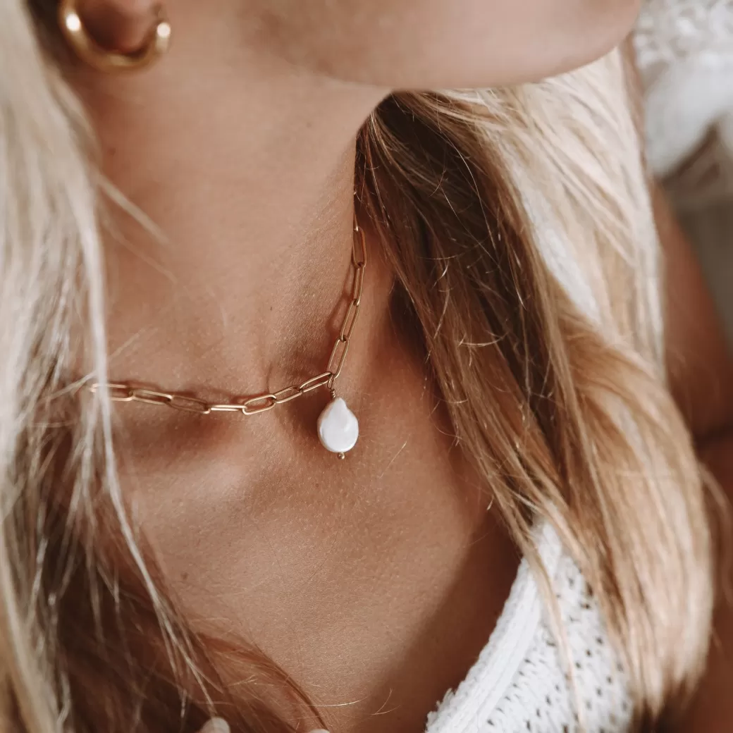 Collar Elegante de Perlas Keshi - Diseño Artesanal con Toque de Lujo | Tienda de Joyería Atolea