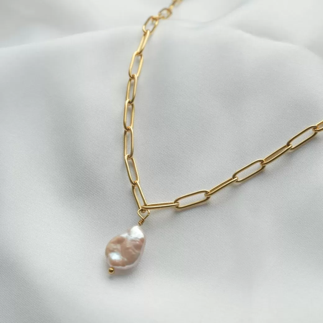 Collar Elegante de Perlas Keshi - Diseño Artesanal con Toque de Lujo | Tienda de Joyería Atolea