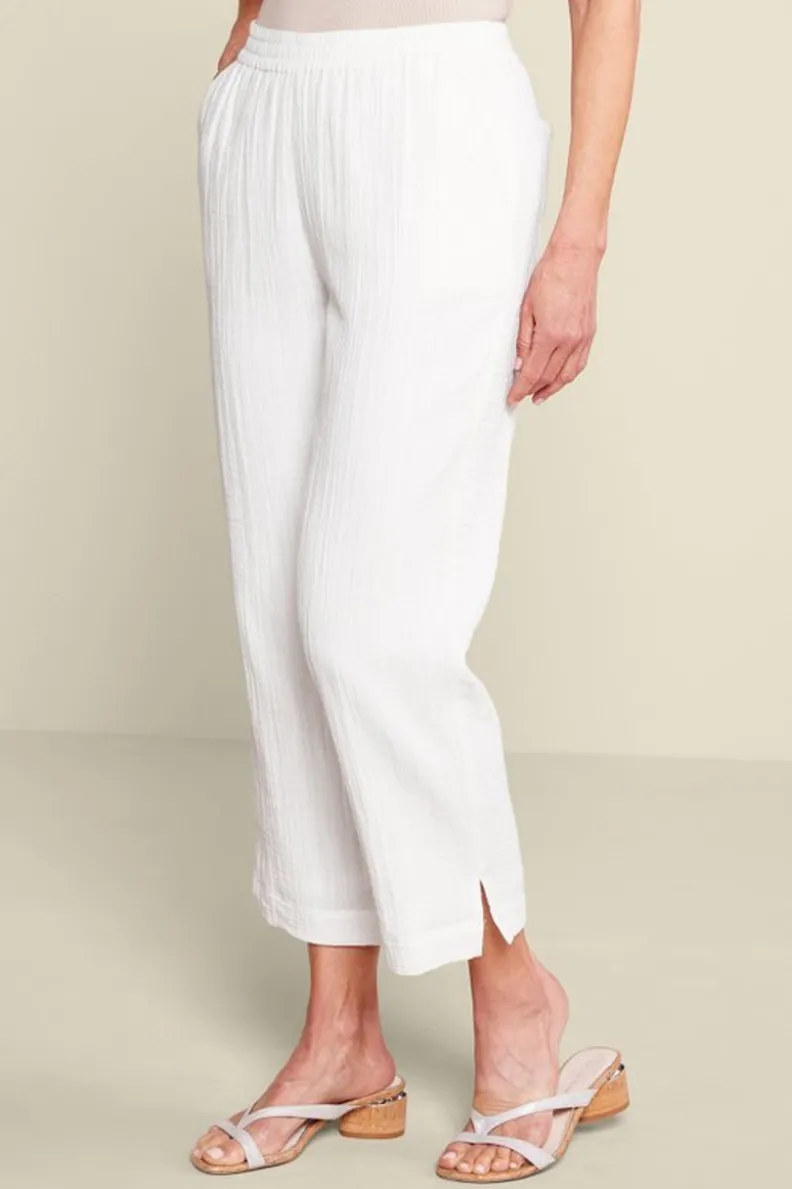 Pantalones Khulani de Gasas Suaves - Corte Recto Tobillero en Azul Marino | Colección Casual con Ajuste Cómodo