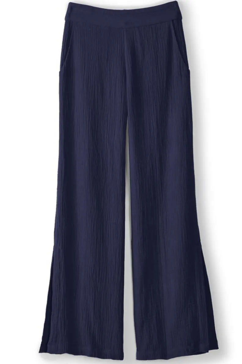 Pantalones anchos Khulani en gasa suave - Corte holgado para máxima comodidad - Colección Soft Surroundings