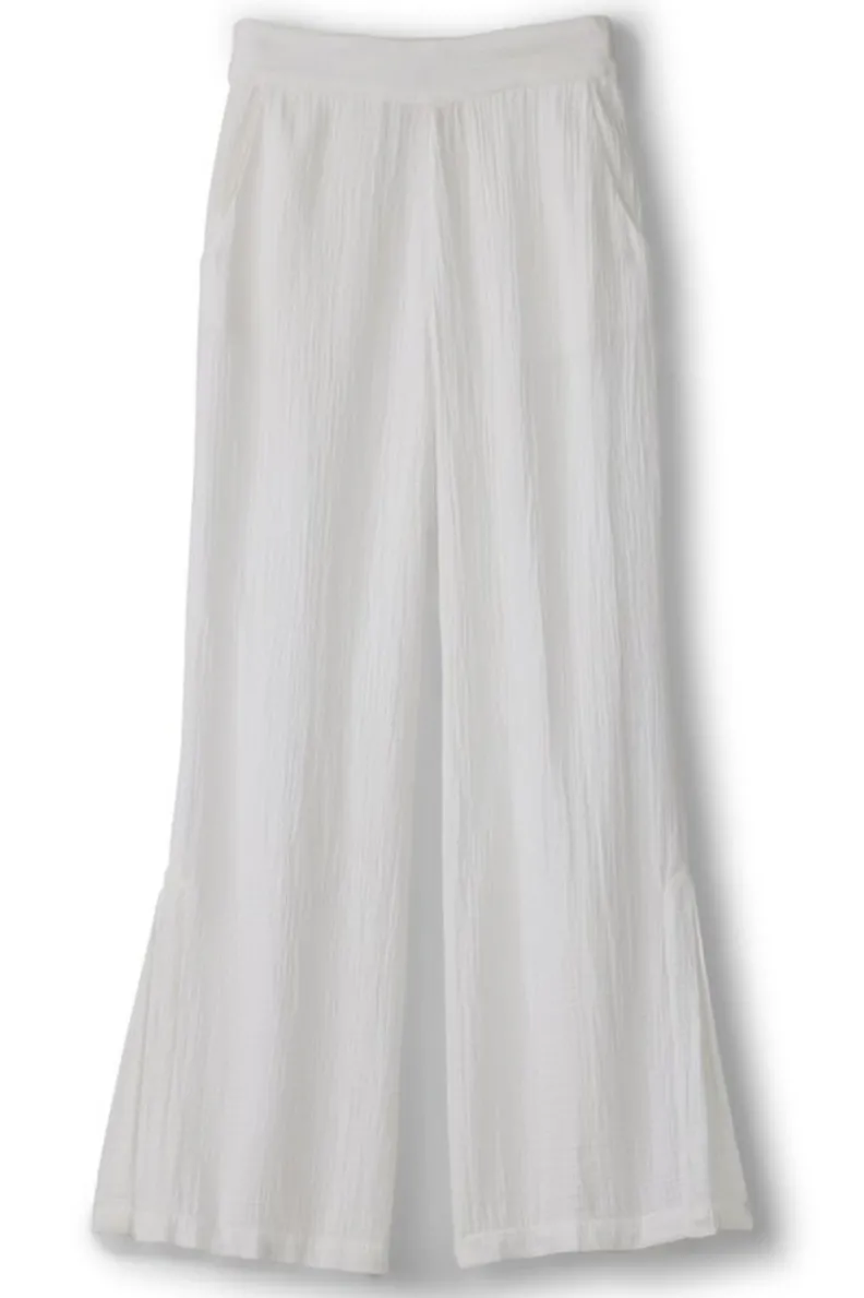 Pantalones anchos Khulani en gasa suave - Corte holgado para máxima comodidad - Colección Soft Surroundings