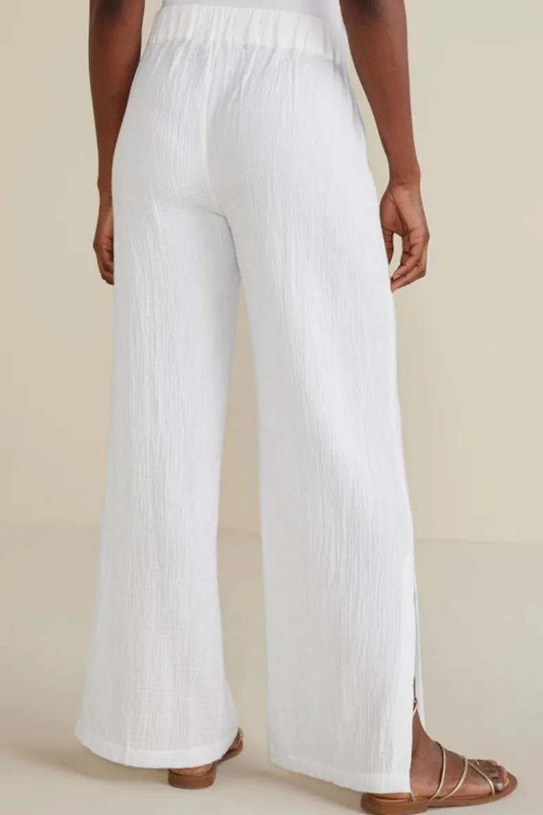 Pantalones anchos Khulani en gasa suave - Corte holgado para máxima comodidad - Colección Soft Surroundings