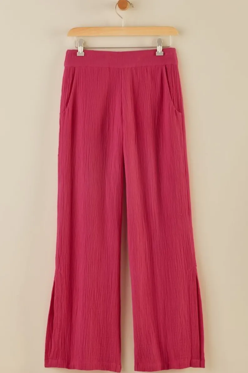 Pantalones anchos Khulani en gasa suave - Corte holgado para máxima comodidad - Colección Soft Surroundings