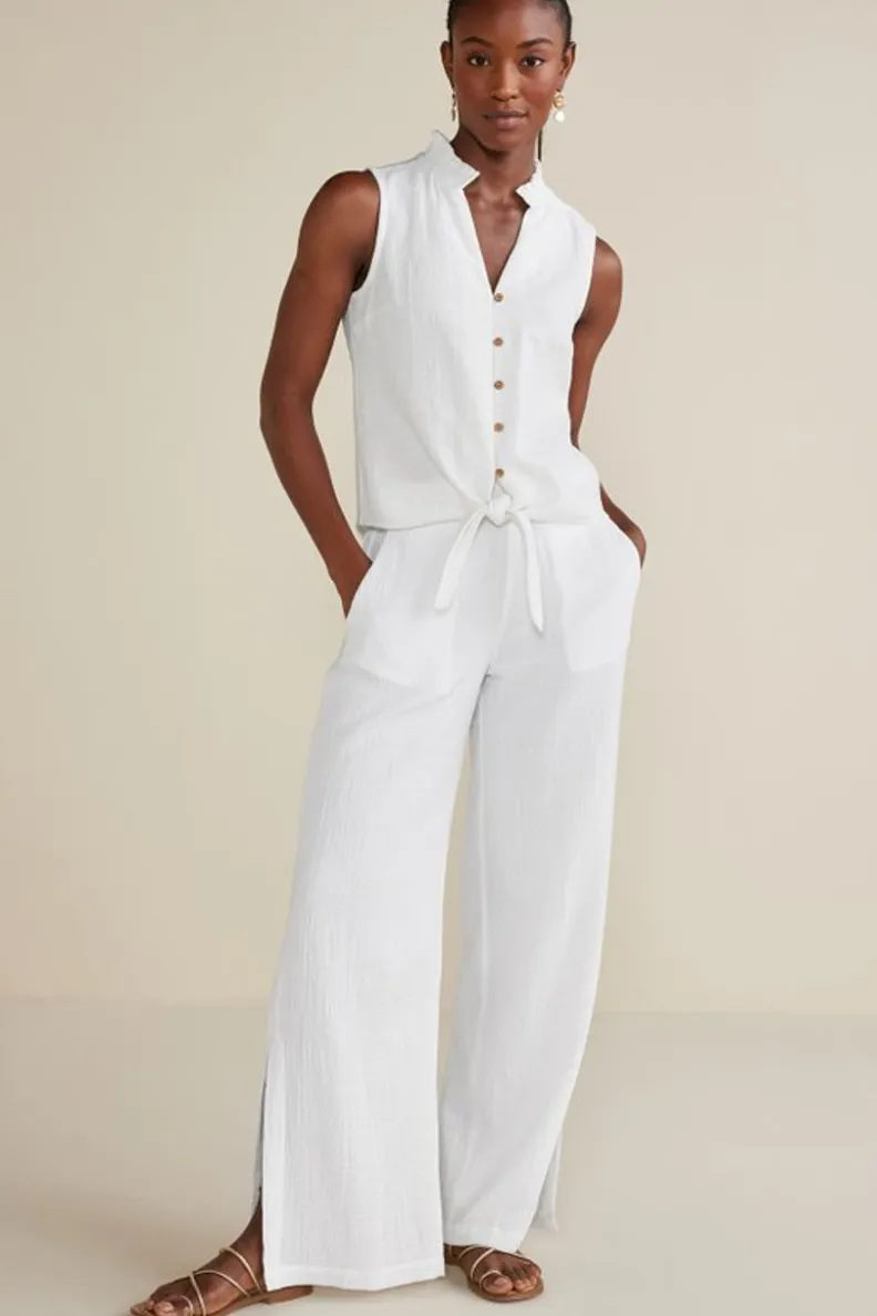 Pantalones anchos Khulani en gasa suave - Corte holgado para máxima comodidad - Colección Soft Surroundings