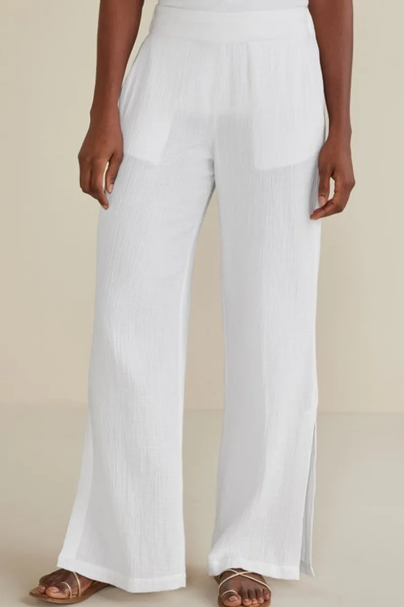 Pantalones anchos Khulani en gasa suave - Corte holgado para máxima comodidad - Colección Soft Surroundings