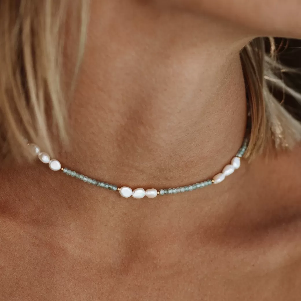 Collar Inspirado en la Laguna Azul - Joyería Atolea con Detalles Oceánicos y Precio Accesible