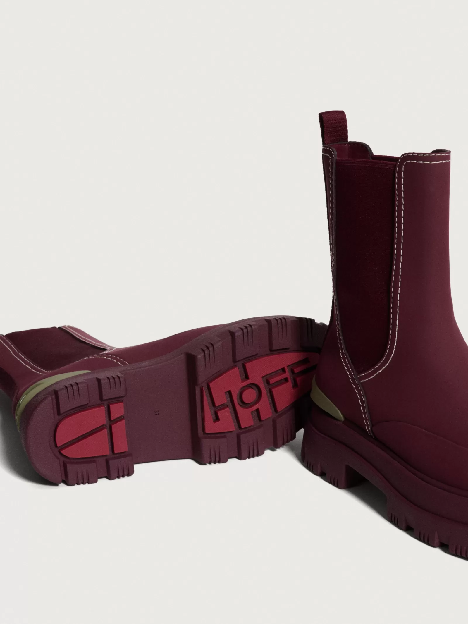 Botas Hoff Lake en Borgoña para Mujer | Botines de Invierno con Estilo Casual, Comodidad Premium y Diseño Moderno para Looks Diarios