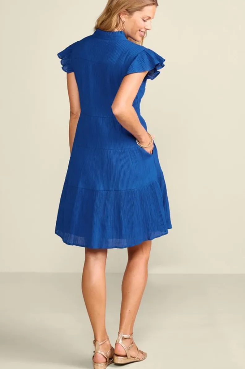 Vestido Corto Lakely en Tono Zafiro - Estilo Casual con Detalles Premium | Soft Surroundings Colección Primavera