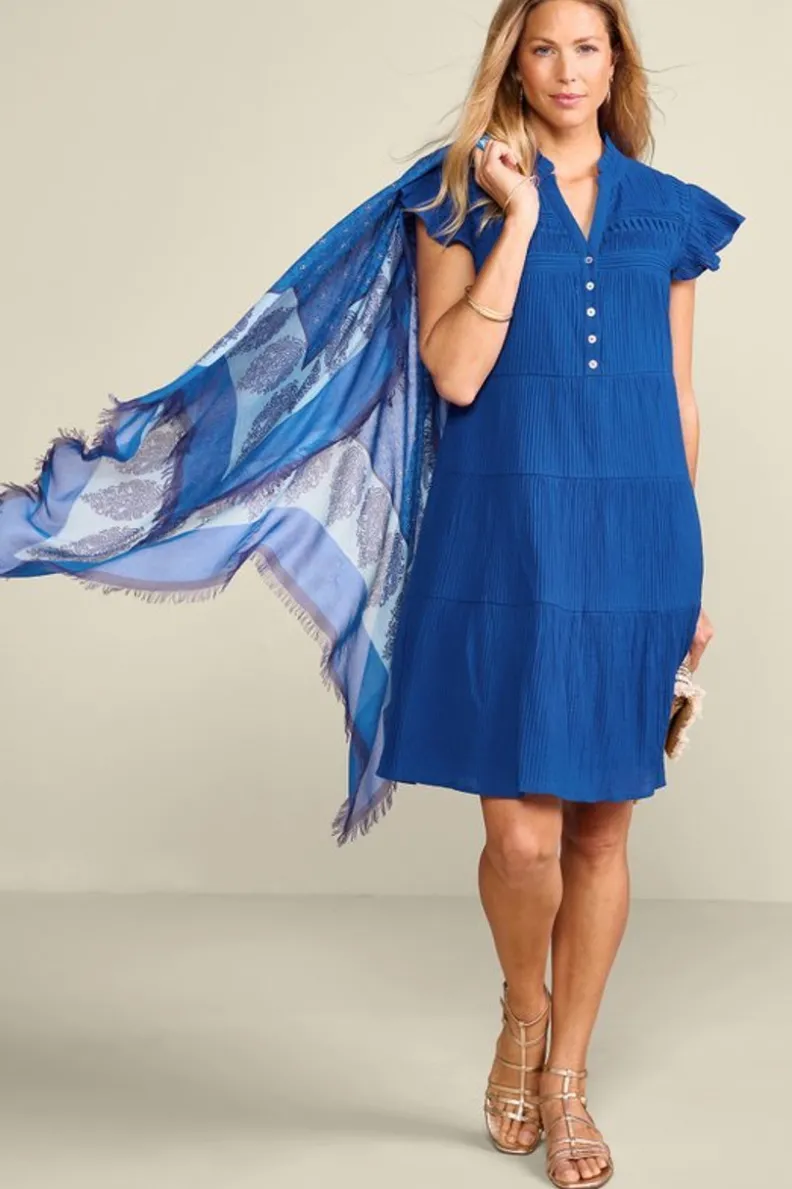 Vestido Corto Lakely en Tono Zafiro - Estilo Casual con Detalles Premium | Soft Surroundings Colección Primavera