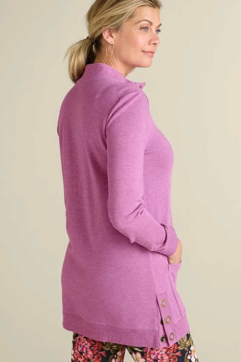 Blusas Casuales: Túnica Tejida Lakshmi con Mallas Ultra Suaves - Confort Soft Surroundings