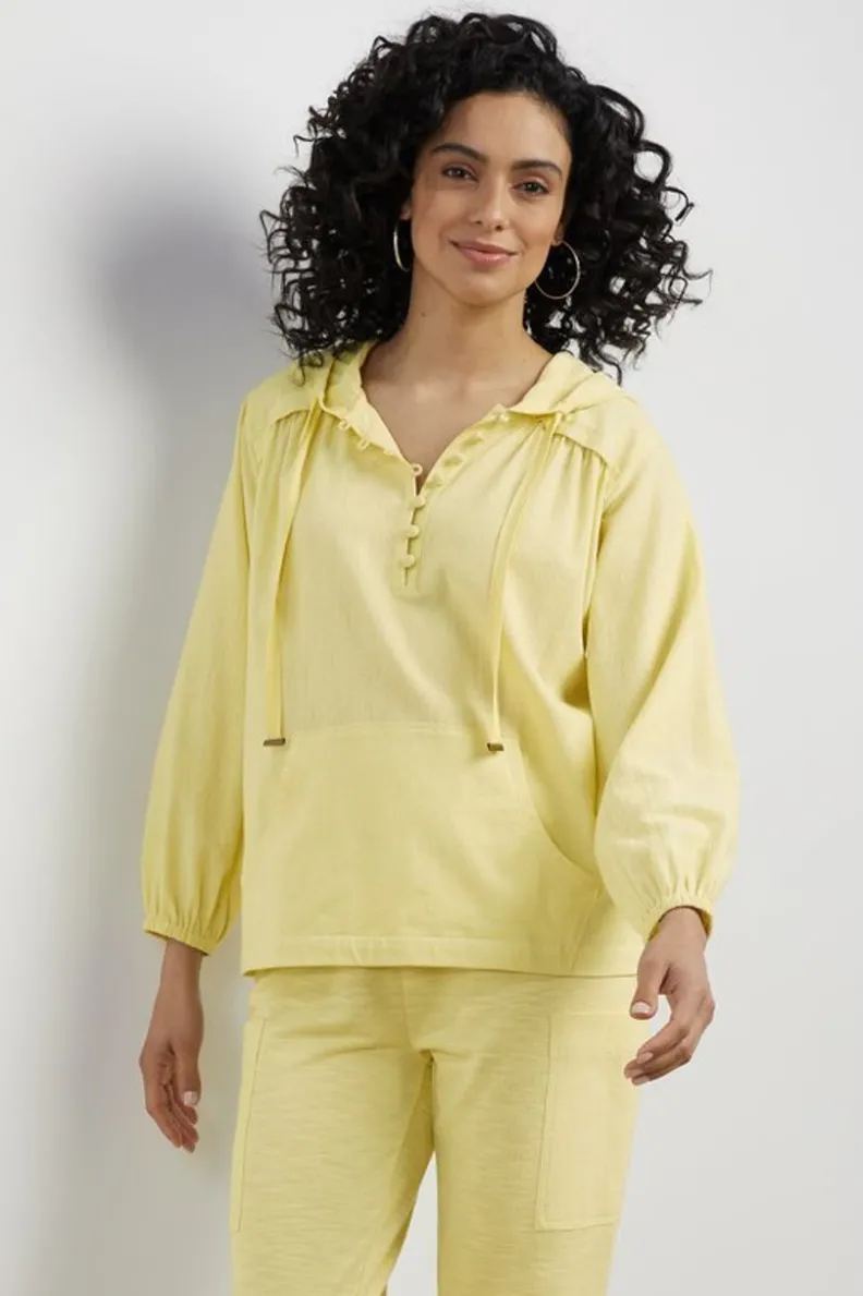 Sudadera con Capucha Lanai en Tono BayLeaf - Ropa de Dormir y Hogar con Toque Suave by Soft Surroundings