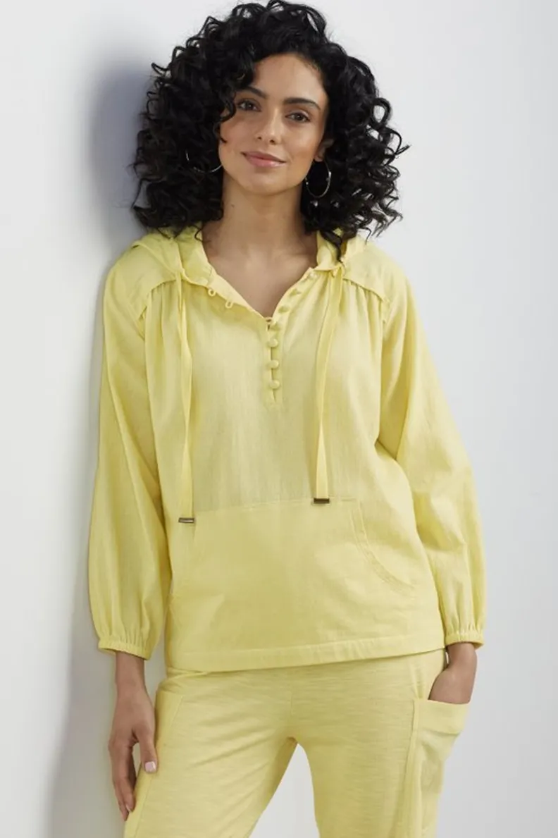 Sudadera con Capucha Lanai en Tono BayLeaf - Ropa de Dormir y Hogar con Toque Suave by Soft Surroundings