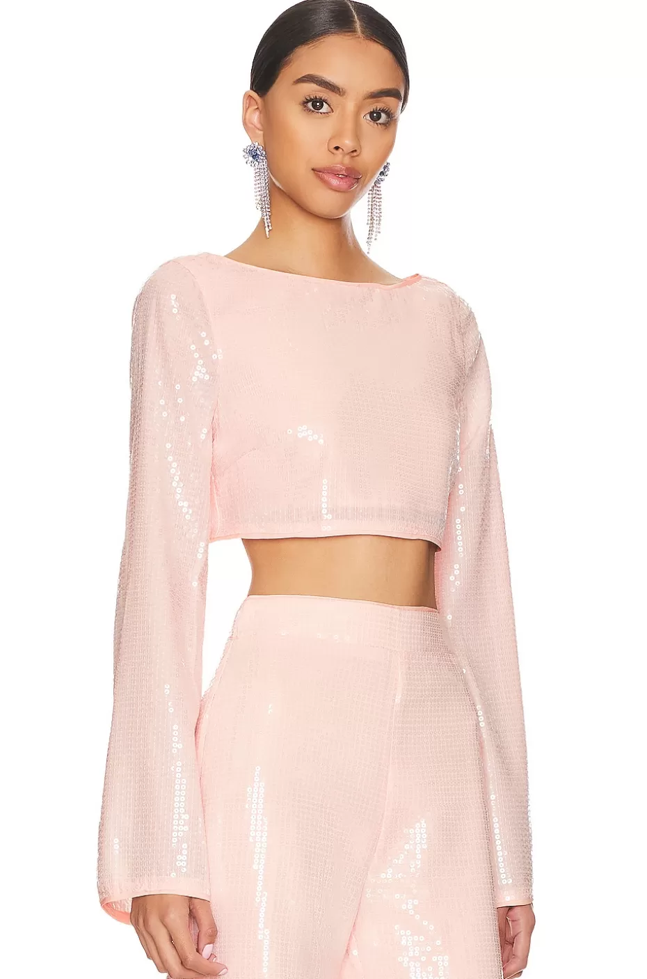 Blusa Leighton con Lentejuelas Brillantes - Estilo Único de Lovers + Friends