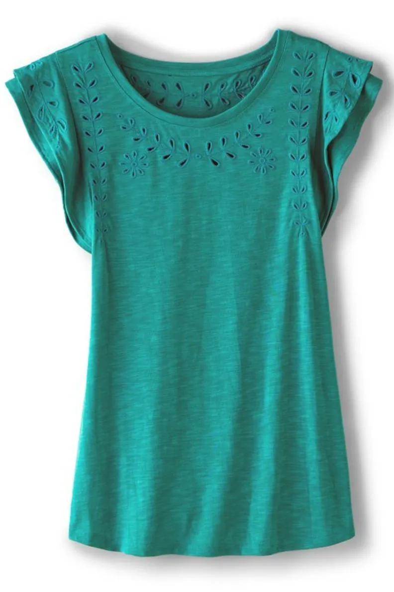 Blusa Modelo Libby - Confort Premium en Tonalidad Caribeño por Soft Surroundings