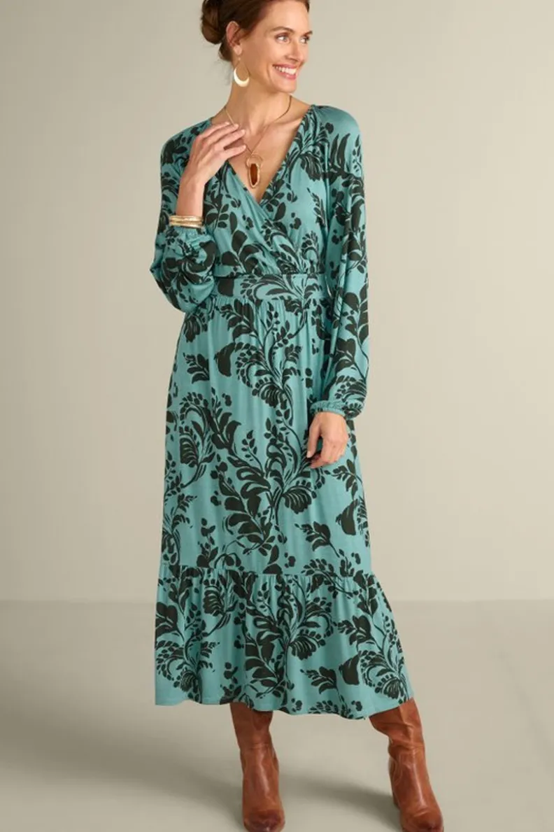 Vestido Largo Lilibet en Tejido Suave - Brisa Otoñal de Soft Surroundings | Elegante y Cómodo para Temporada de Vendimia