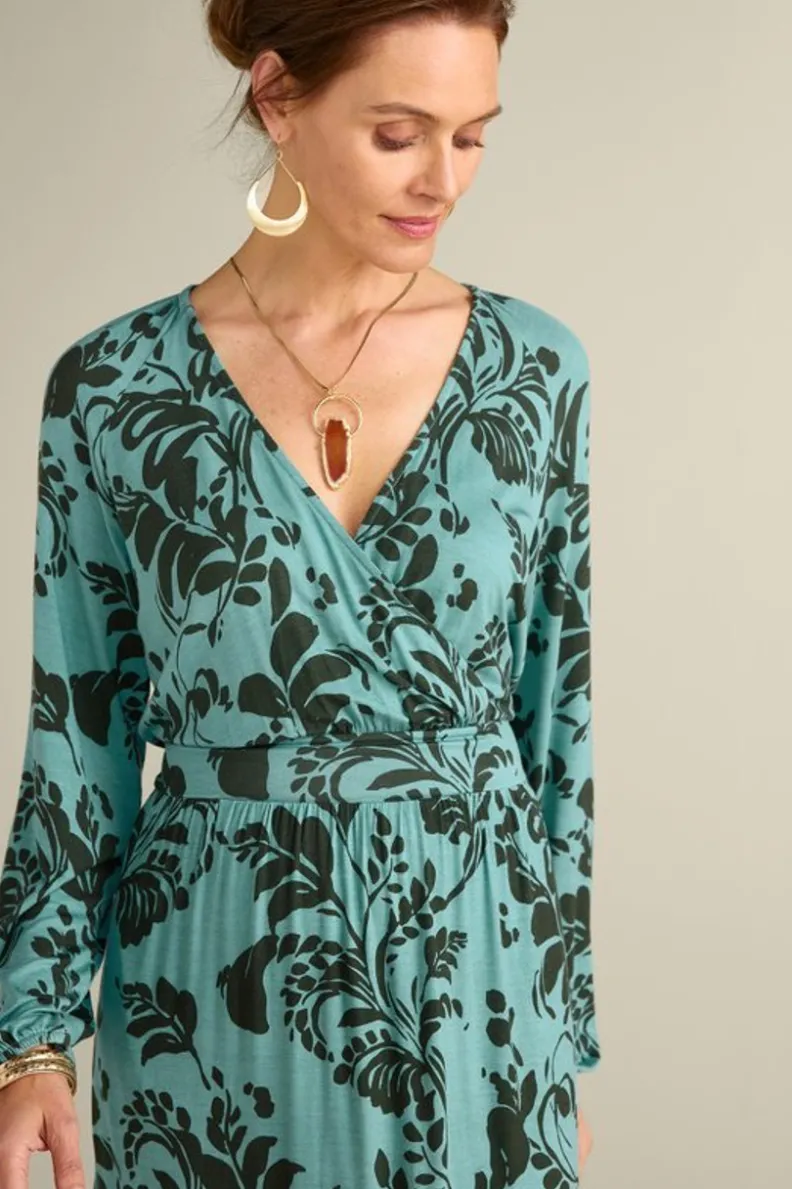 Vestido Largo Lilibet en Tejido Suave - Brisa Otoñal de Soft Surroundings | Elegante y Cómodo para Temporada de Vendimia