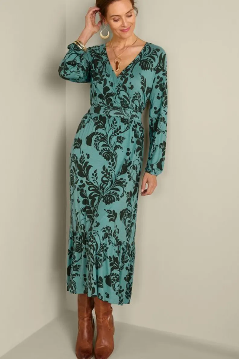 Vestido Largo Lilibet en Tejido Suave - Brisa Otoñal de Soft Surroundings | Elegante y Cómodo para Temporada de Vendimia