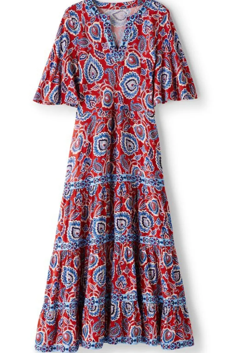 Vestido midi Lilith con bordes florales Cynthera - Diseño suave y envolvente de Soft Surroundings