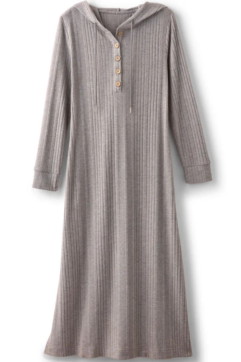 Vestidos | Ropa para Dormir y Hogar - Ambiente Suave Vestido Hogareño Confort Gris Melange