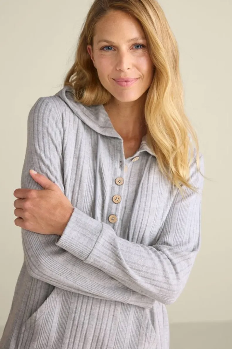 Sudadera Relax para Dormir y Hogar | Prenda Cálida de Algodón Lavado en Gris Melange - Confort Ideal para Tardes de Sofá - Colección Soft Surroundings