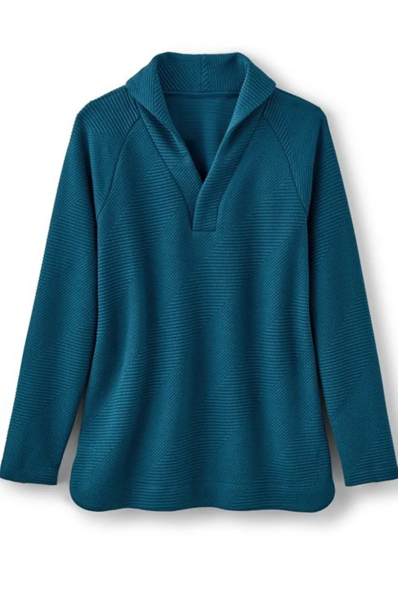 Jersey Macy de Suavidad Ambiental - Blusa Tejida en Algodón Premium para Mujer