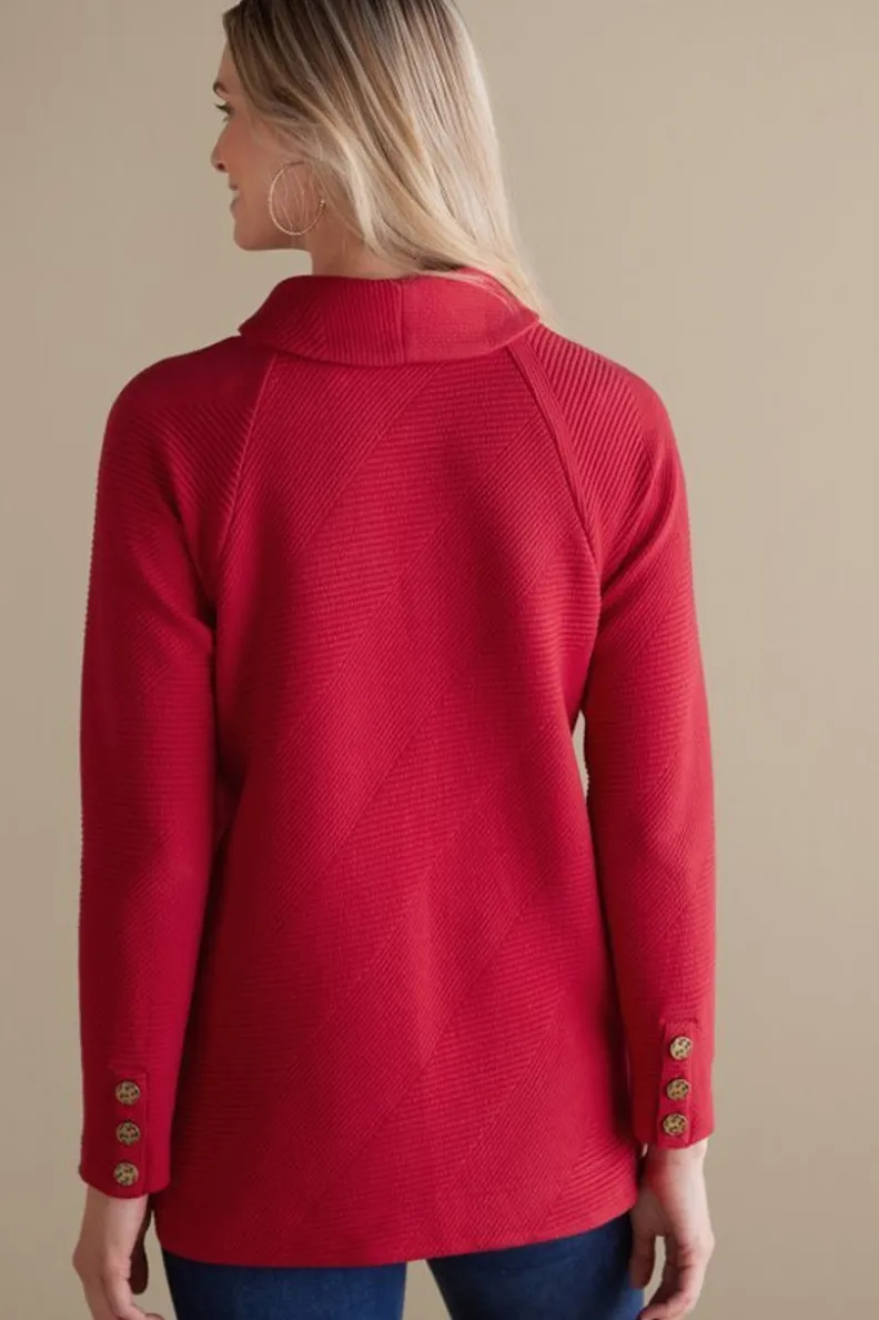 Jersey Macy de Suavidad Ambiental - Blusa Tejida en Algodón Premium para Mujer
