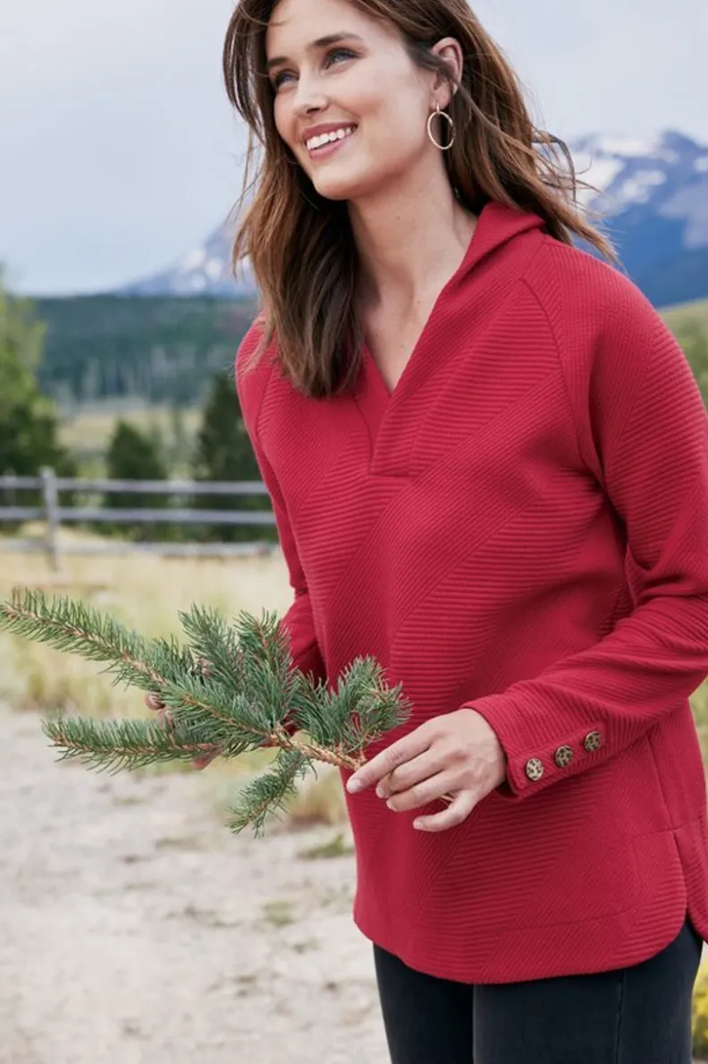 Jersey Macy de Suavidad Ambiental - Blusa Tejida en Algodón Premium para Mujer