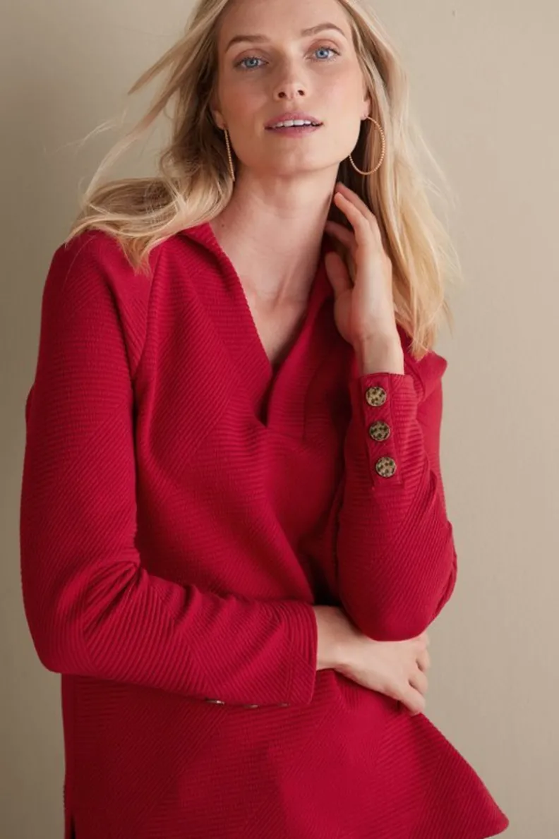 Jersey Macy de Suavidad Ambiental - Blusa Tejida en Algodón Premium para Mujer